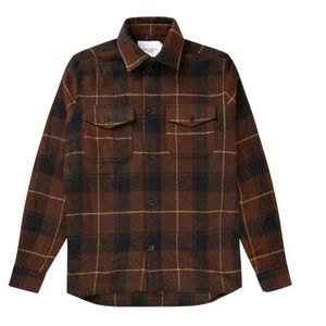 Les Deux Lennon Check Cotton Blend Shirt Jacket